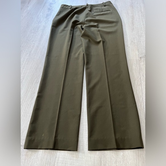 Ralph Lauren Straight-Leg Wool Trouser Pants in Dark Brown size 10 - Picture 3 of 10